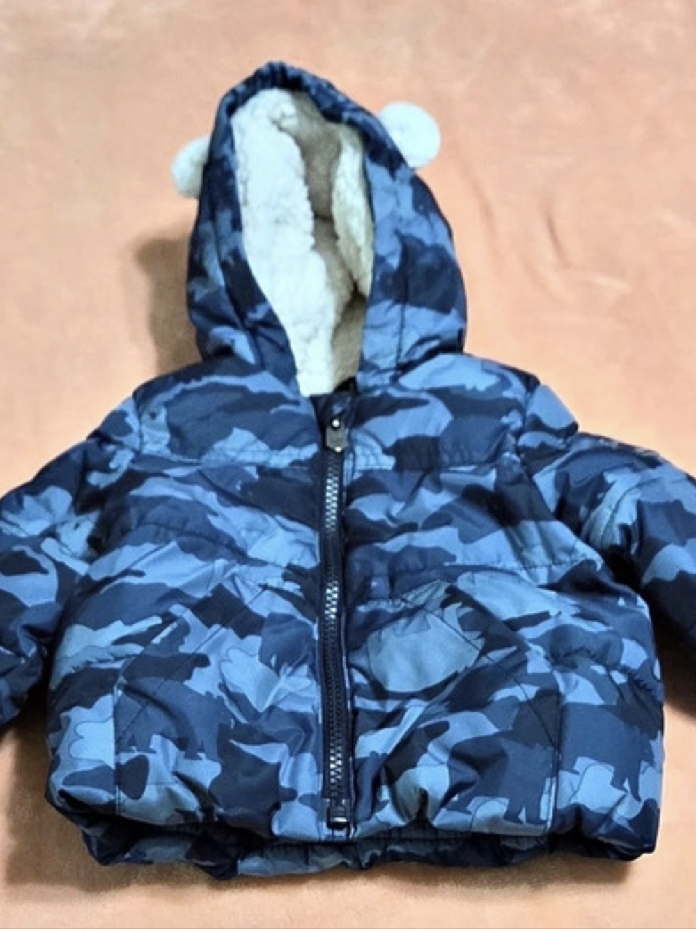 Gap Baby Camo Puffer Jacket Blue Baby 0-6 Months